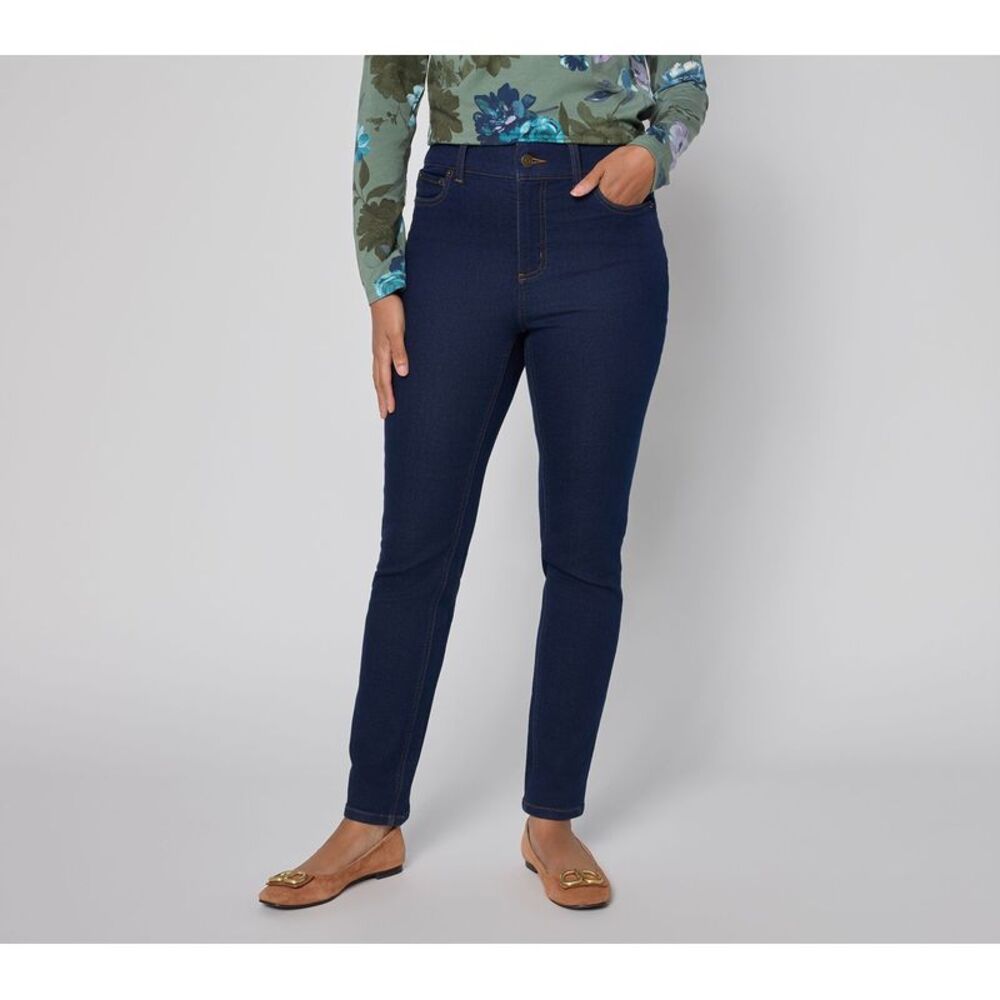 Denim & Co. Women's Plus Sz Pants 2X Make Your Selection: Comfy Knit Blue